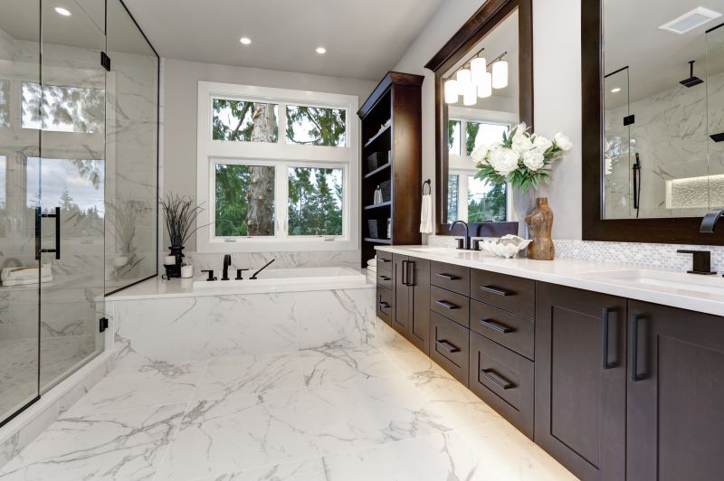 Luxury bathroom flooring